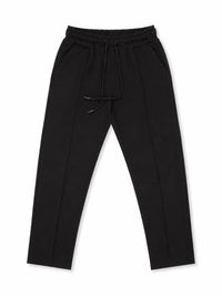 XRagnar Forge Rib Trouser in Black — heavyweight rib knit trouser with drawcord waist