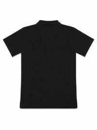 XRagnar Vanguard Zipper Polo in Black — quarter-zip waffle knit polo for men in Pakistan
