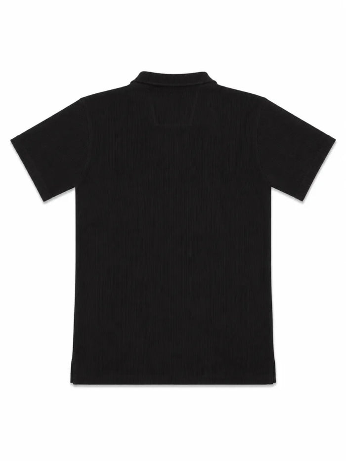 XRagnar Vanguard Zipper Polo in Black — quarter-zip waffle knit polo for men in Pakistan