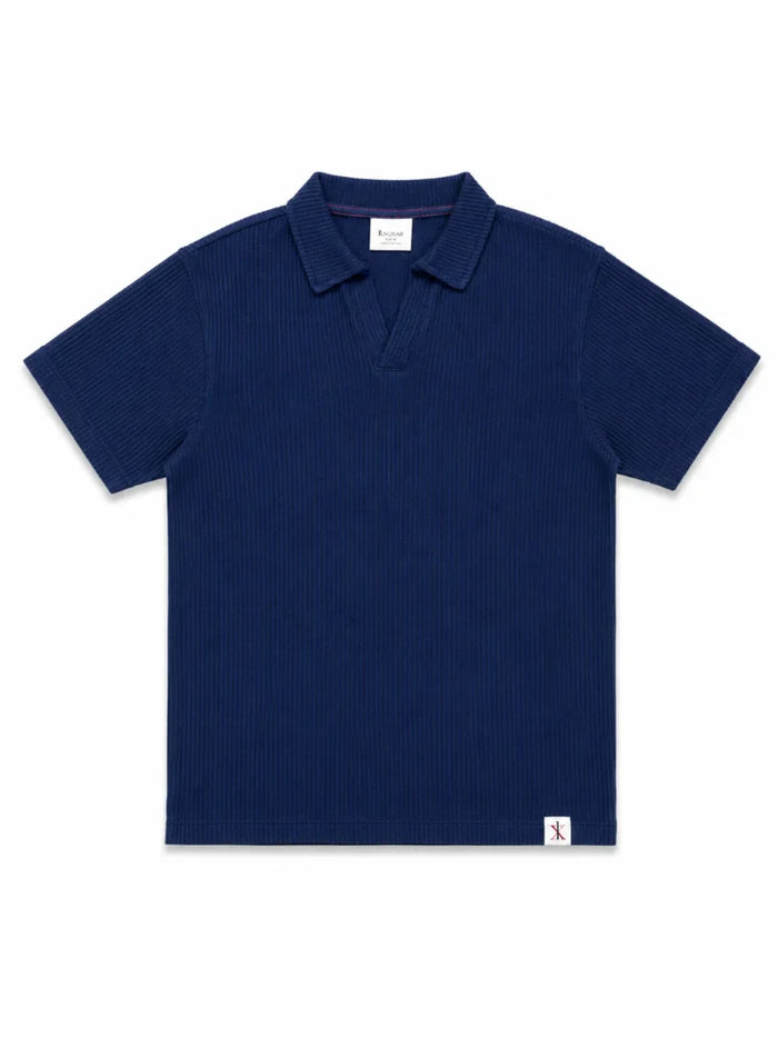 XRagnar Valor Collar Polo in Deep Navy Blue — ribbed collar polo shirt for men in Pakistan