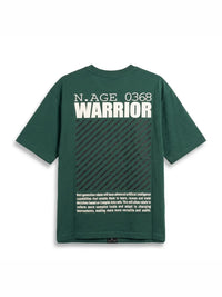 XRagnar Warrior Tee in Green — heavyweight boxy-fit graphic tee, front view