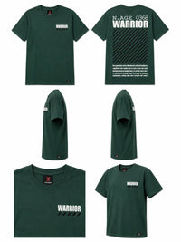 XRagnar Warrior Tee in Green — heavyweight boxy-fit graphic tee, front view