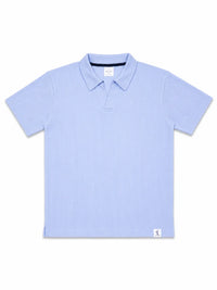XRagnar Valor Collar Polo in Light Blue — summer polo shirt for men