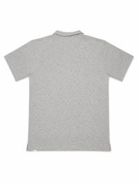 XRagnar Vanguard Zipper Polo in Light Gray — half-zip waffle polo shirt, front view
