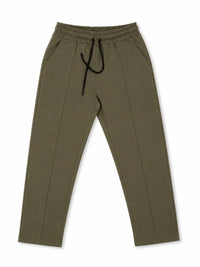 XRagnar Forge Rib Trouser in Olive — rib knit straight-fit trouser for men in Pakistan