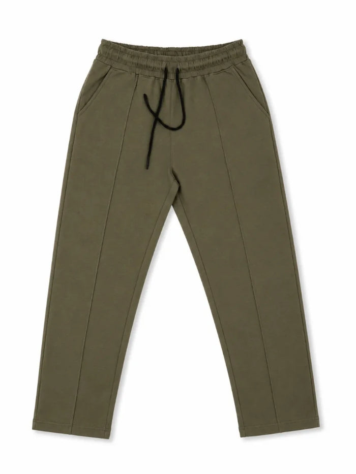 XRagnar Forge Rib Trouser in Olive — rib knit straight-fit trouser for men in Pakistan
