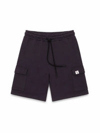 XRagnar Nomad Shorts in Purple — knee-length cargo sweat shorts