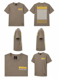 XRagnar Warrior Tee in Tan — heavyweight oversized tee with chest and back graphic