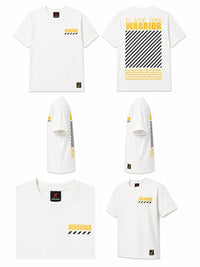 XRagnar Warrior Tee in White — 280 GSM oversized streetwear t-shirt, front and back print